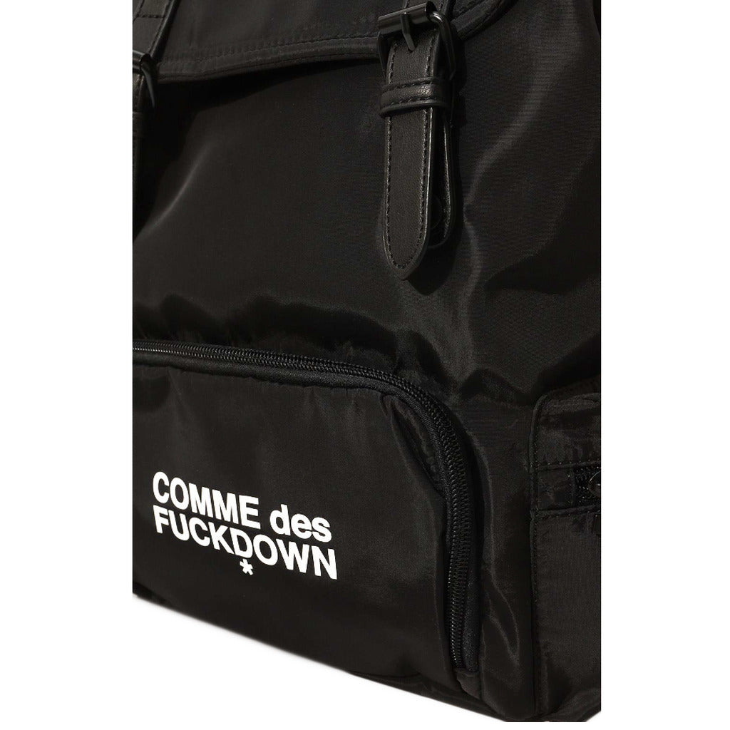COMME DES FUCKDOWN - 美式街頭風格黑色尼龍後背包