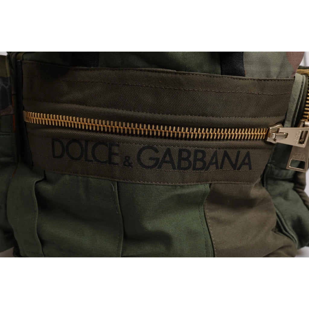 DOLCE & GABBANA－迷彩拼接軍事風後背包