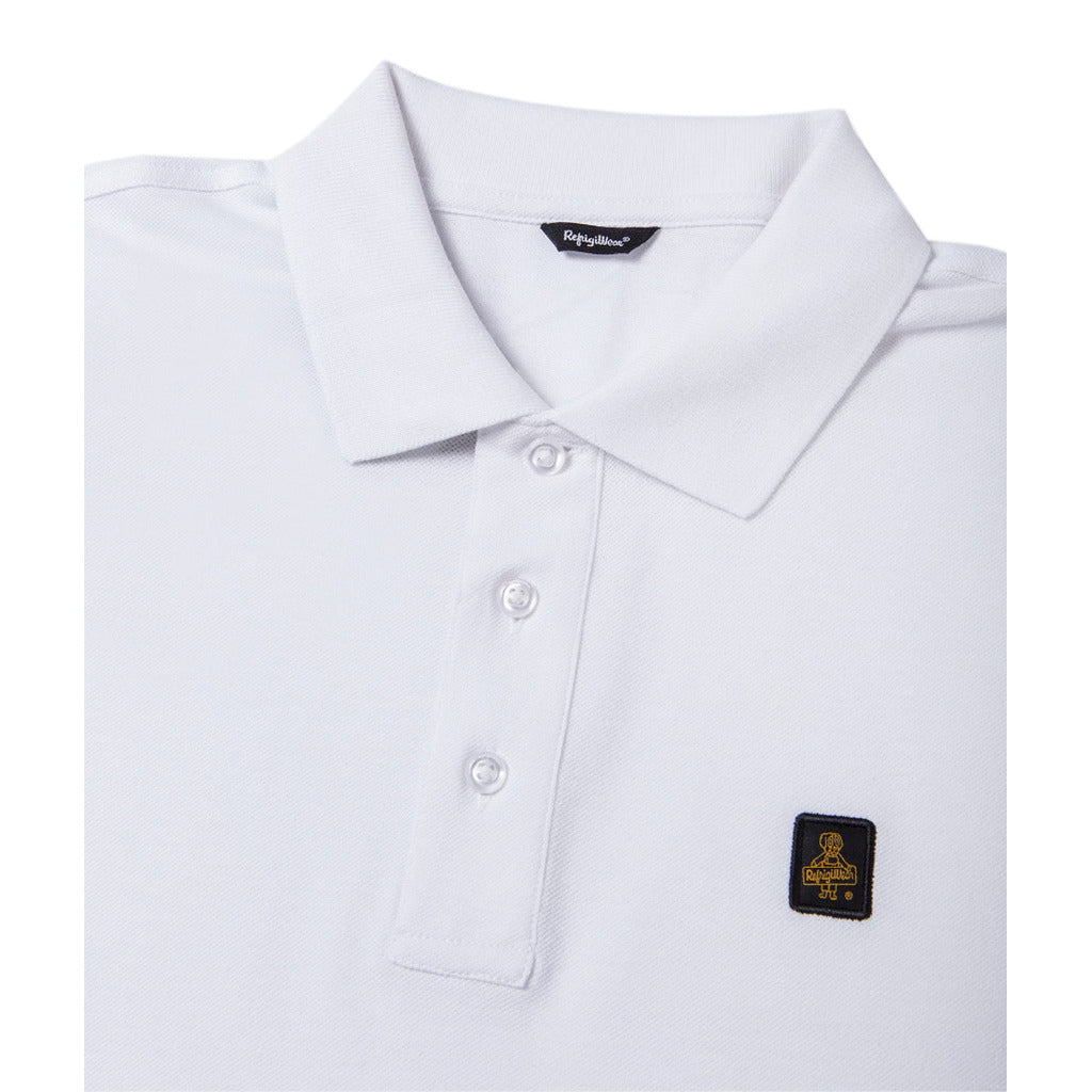 REFRIGIWEAR - 老錢風格棉質短袖白色黑標POLO衫