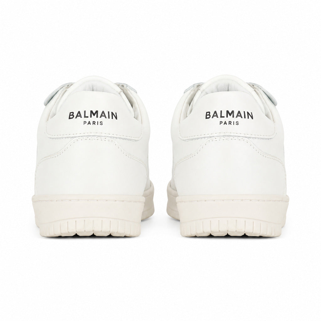BALMAIN－白色皮革休閒鞋