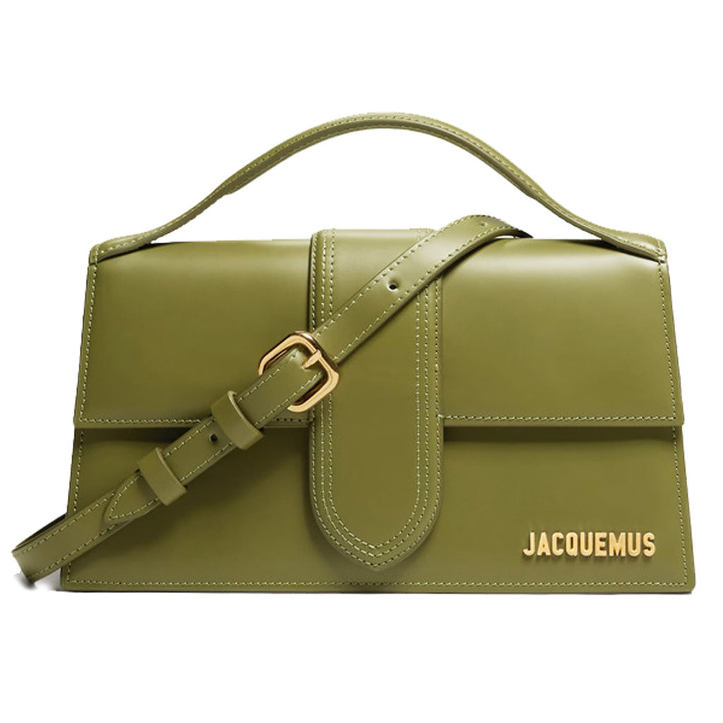 JACQUEMUS－卡其漆皮Le Grand Bambino肩背手提包