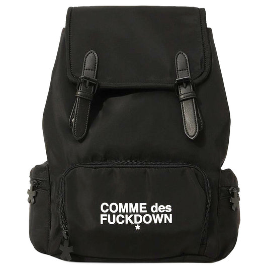 COMME DES FUCKDOWN - 美式街頭風格黑色尼龍後背包