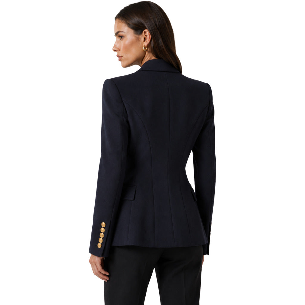 BALMAIN－藍色單排扣金釦西裝外套