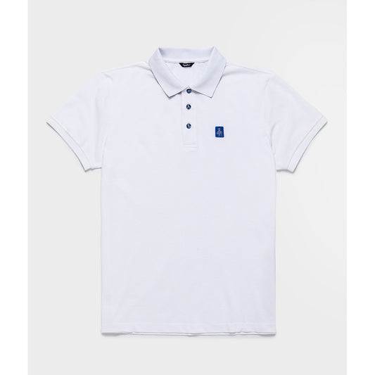 REFRIGIWEAR - 老錢風格棉質短袖白色藍標POLO衫