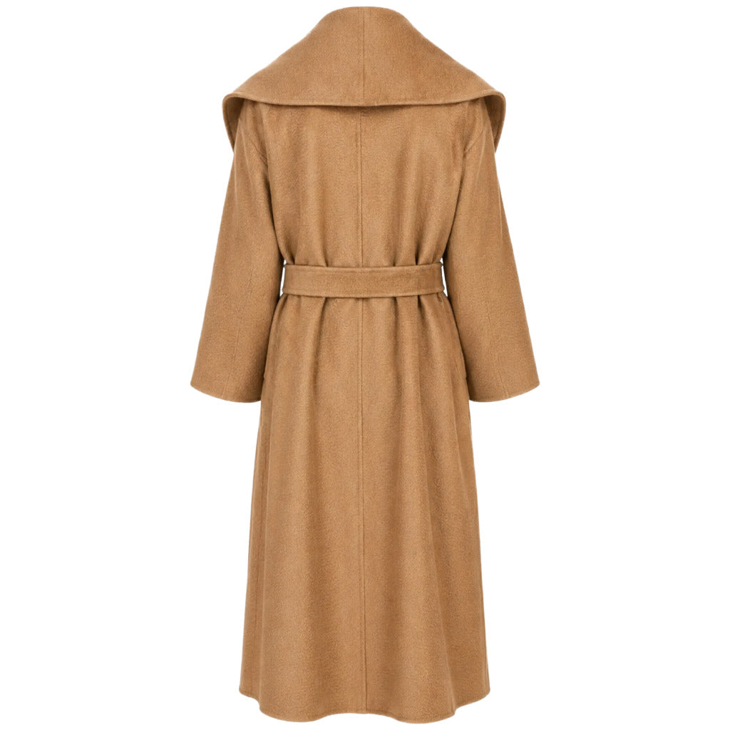 MAX MARA－駝色開襟附腰帶大衣