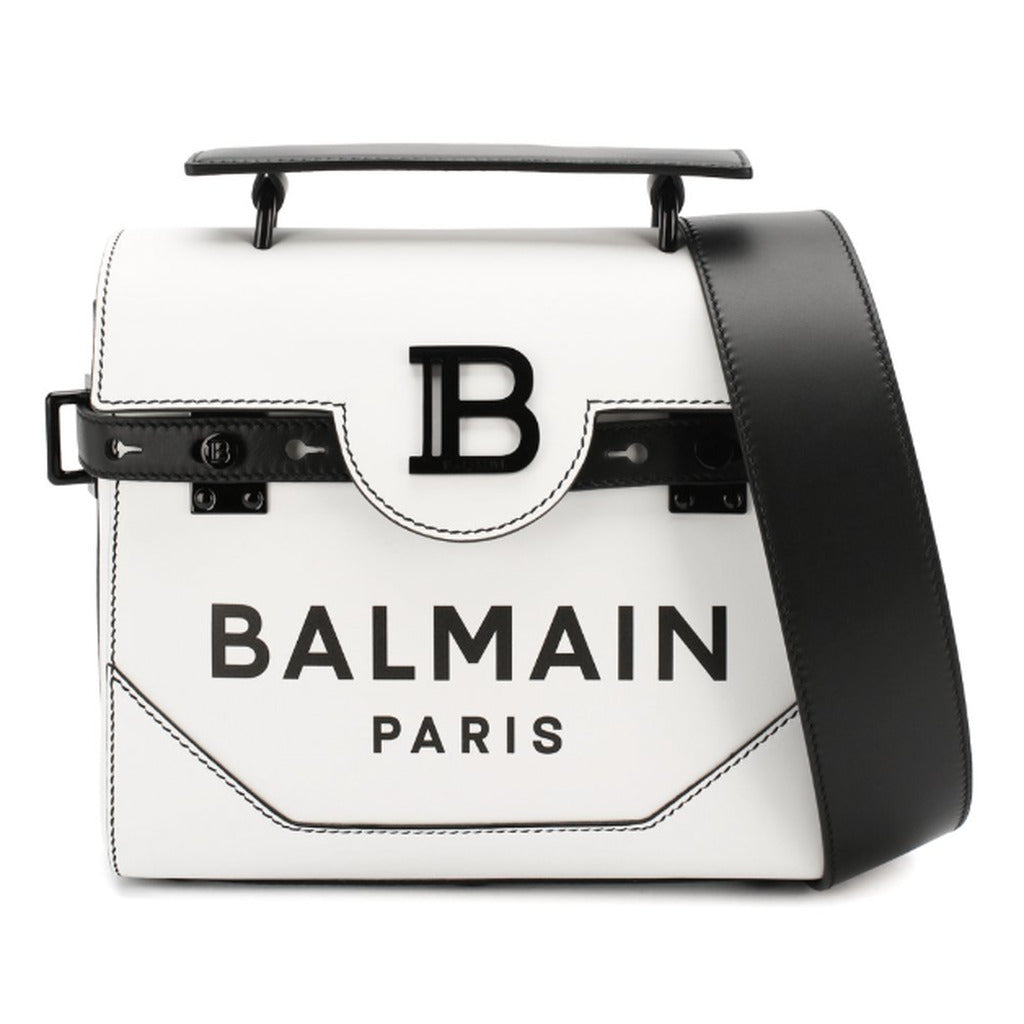BALMAIN－白色BB品牌釦肩背包