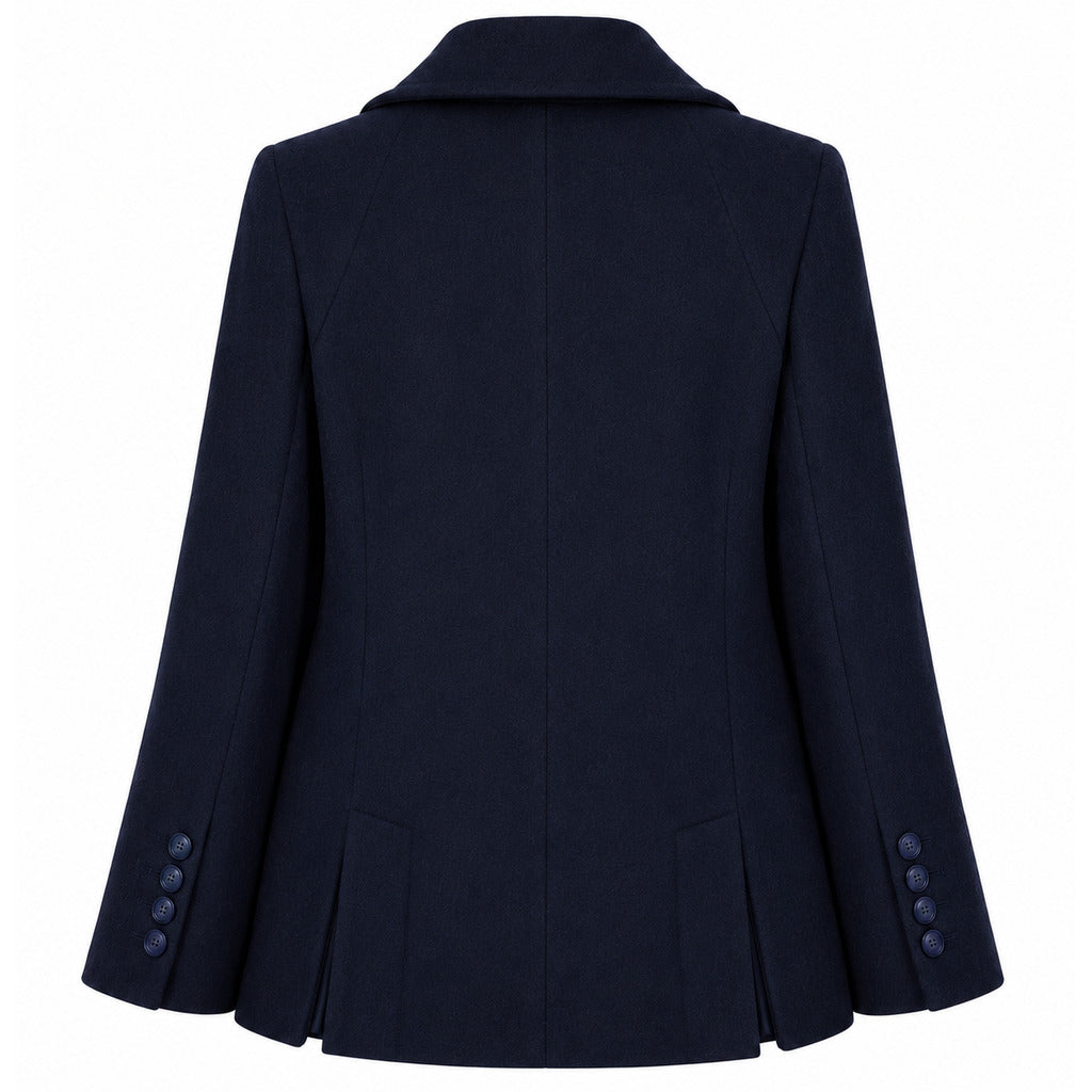 LORO PIANA－經典短版翻領雙排扣羊毛外套