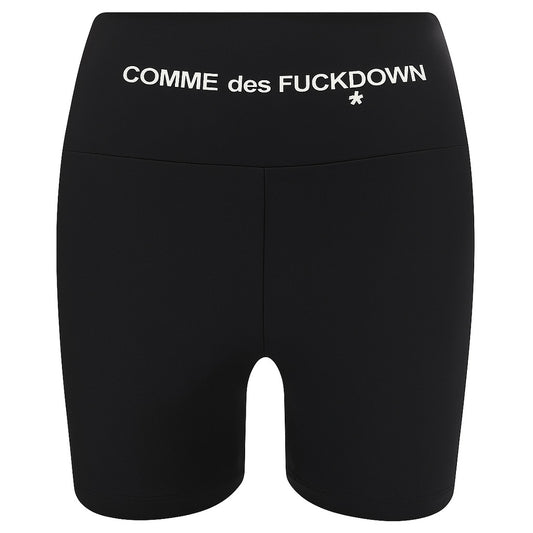 COMME DES FUCKDOWN - 美式風格休閒運動萊卡機能內搭黑色短褲