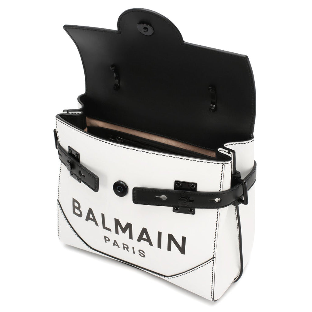 BALMAIN－白色BB品牌釦肩背包