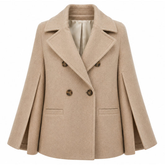 LORO PIANA－和服袖雙排扣純新羊毛外套